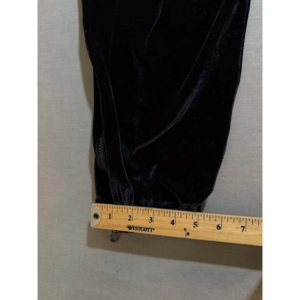 Koman Raw Pants Velour Mens 28 Black Drawstring Joggers Sweats 28x30‎ Y2K.